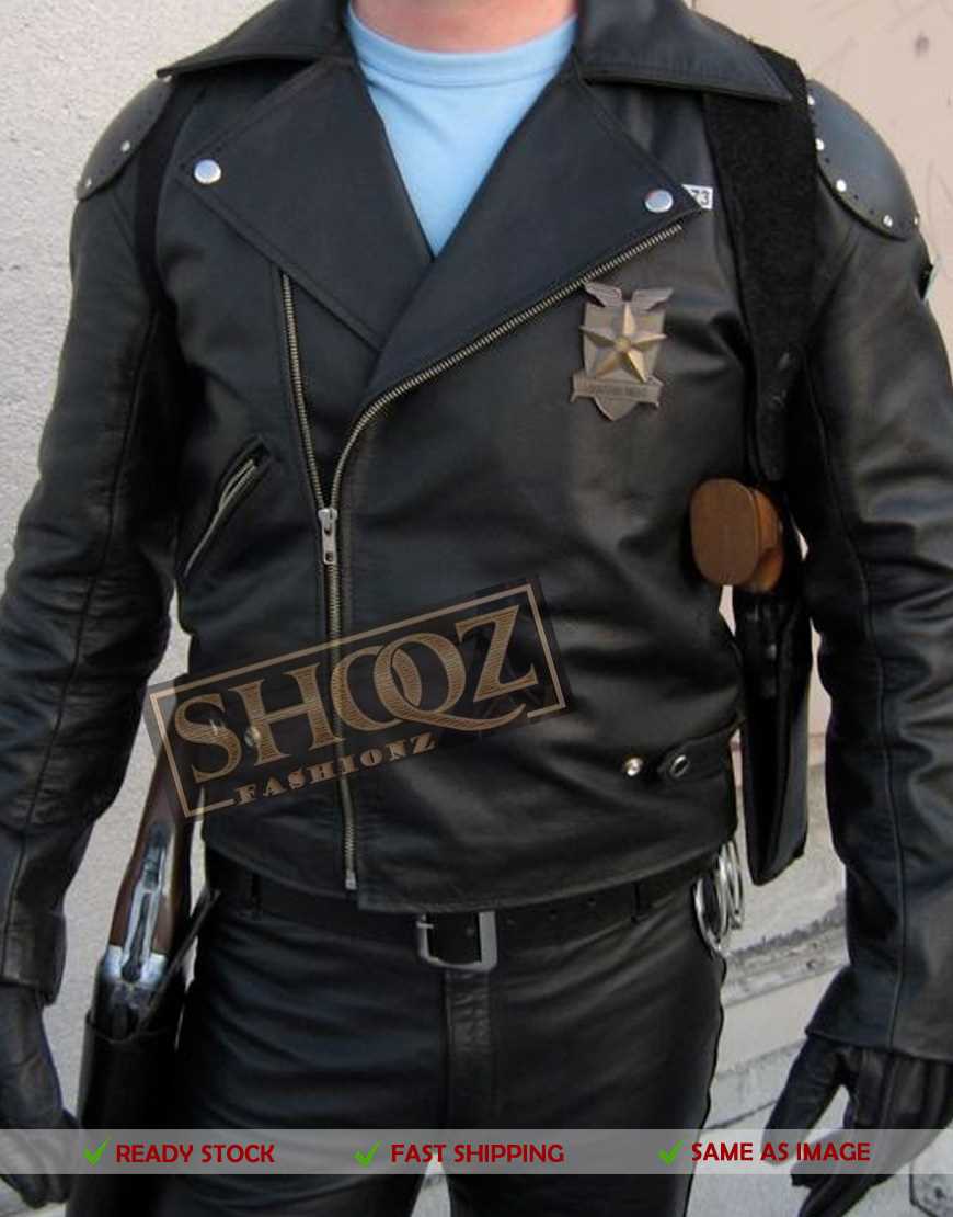 Mad Max Mel Gibson Rockatansky Black Biker Jacket